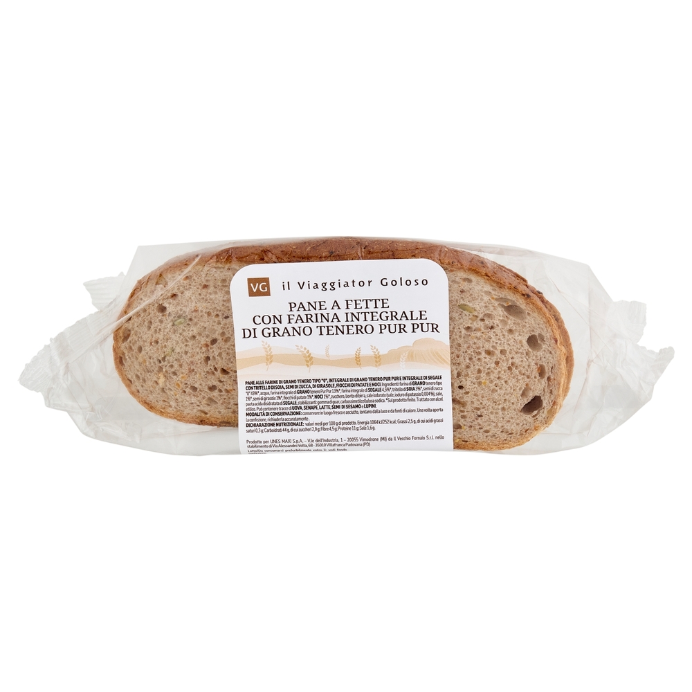 Pane a Fette con Farina Integrale di Grano Tenero Pur Pur Il Viaggiator Goloso